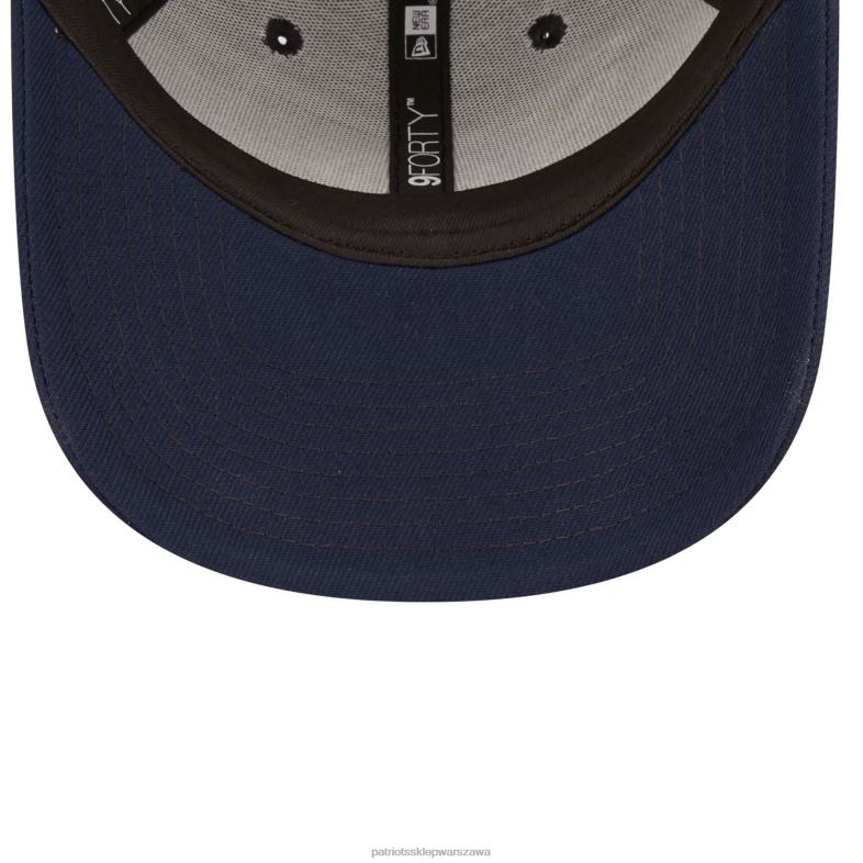 Patriots Jersey kobiety Nowa era granatowa prosta regulowana czapka 9forty Akcesoria 6RBB2273
