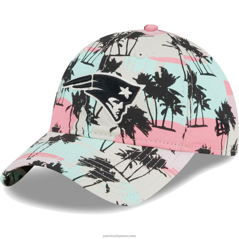 Patriots Jersey kobiety Nowa era kremowa czapka plażowa w stylu retro 9twenty z regulacją Akcesoria 6RBB2260