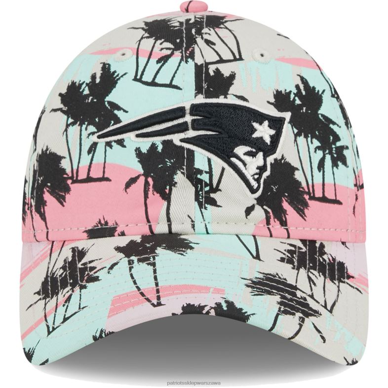 Patriots Jersey kobiety Nowa era kremowa czapka plażowa w stylu retro 9twenty z regulacją Akcesoria 6RBB2260