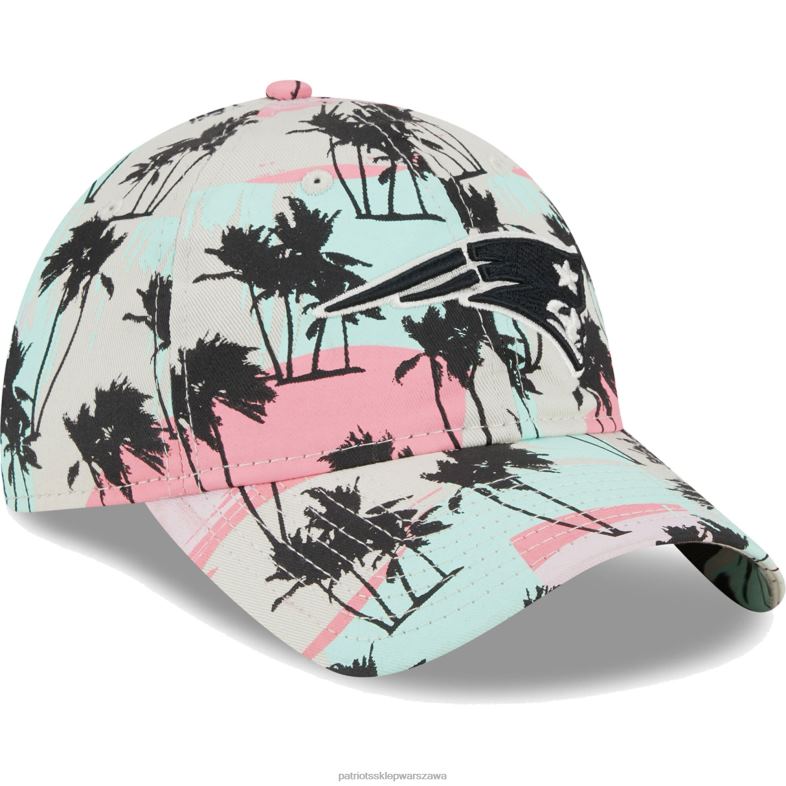 Patriots Jersey kobiety Nowa era kremowa czapka plażowa w stylu retro 9twenty z regulacją Akcesoria 6RBB2260