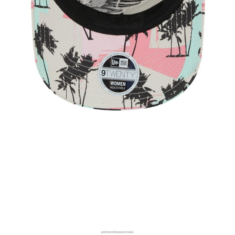 Patriots Jersey kobiety Nowa era kremowa czapka plażowa w stylu retro 9twenty z regulacją Akcesoria 6RBB2260