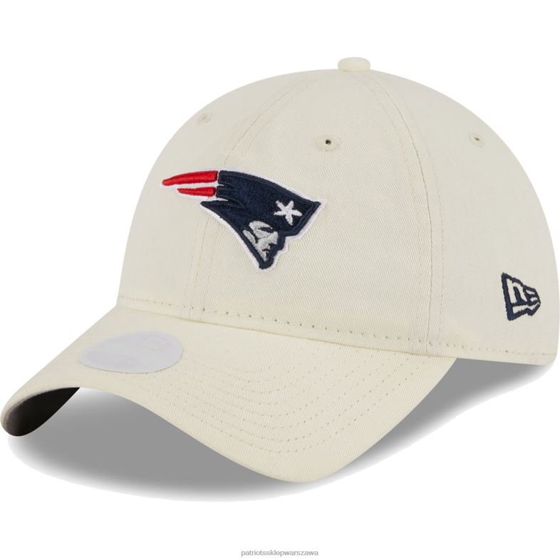 Patriots Jersey kobiety Regulowana czapka New Era Cream Core Classic 2.0 Akcesoria 6RBB2282
