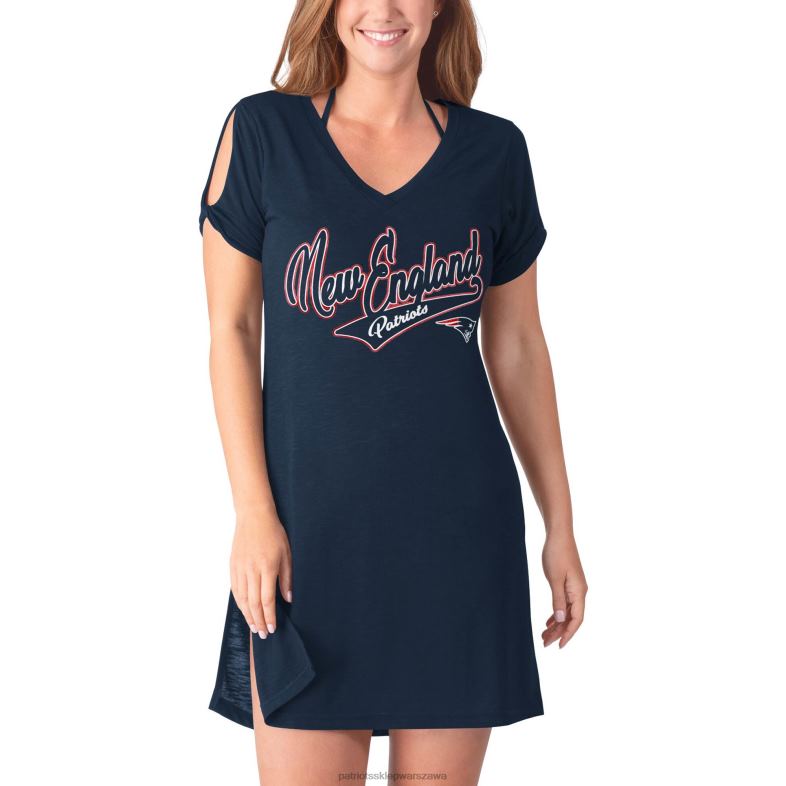 Patriots Jersey kobiety g-iii 4her firmy Carl Banks granatowy strój kąpielowy typu breakaway zakrywający odzież 6RBB2905