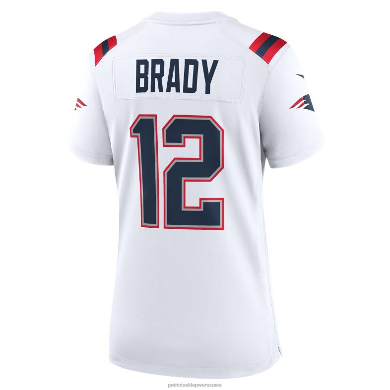 Patriots Jersey kobiety Biała emerytowana koszulka meczowa nike tom brady odzież 6RBB1173