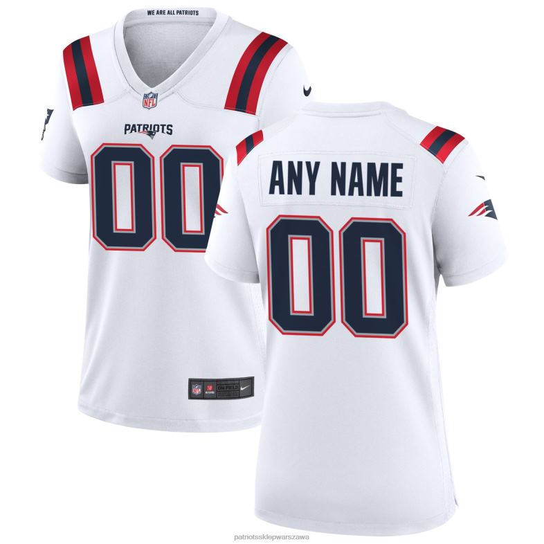 Patriots Jersey kobiety Biała koszulka meczowa firmy Nike odzież 6RBB1174