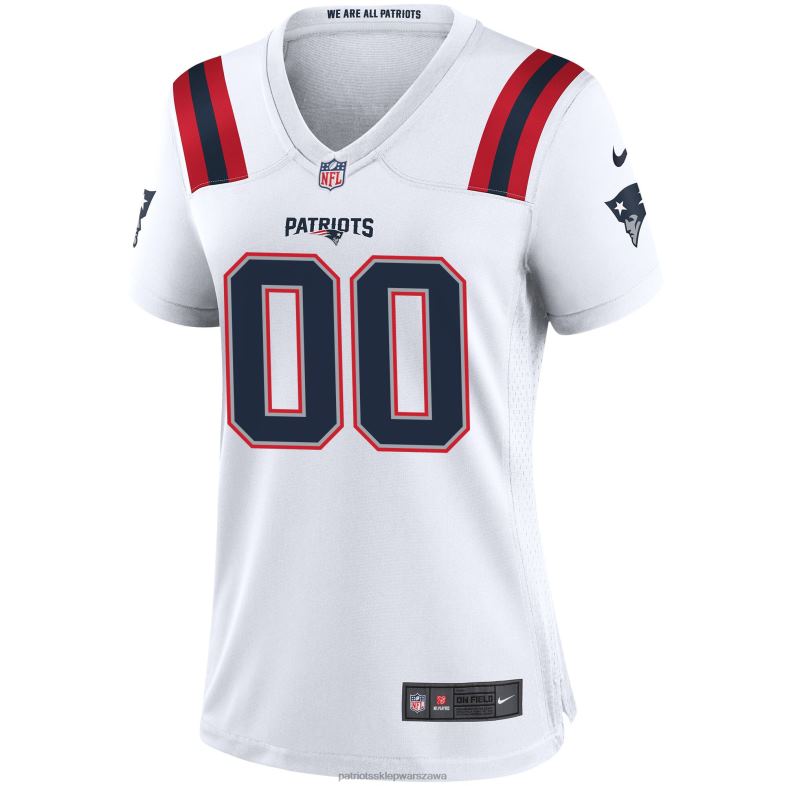 Patriots Jersey kobiety Biała koszulka meczowa firmy Nike odzież 6RBB1174