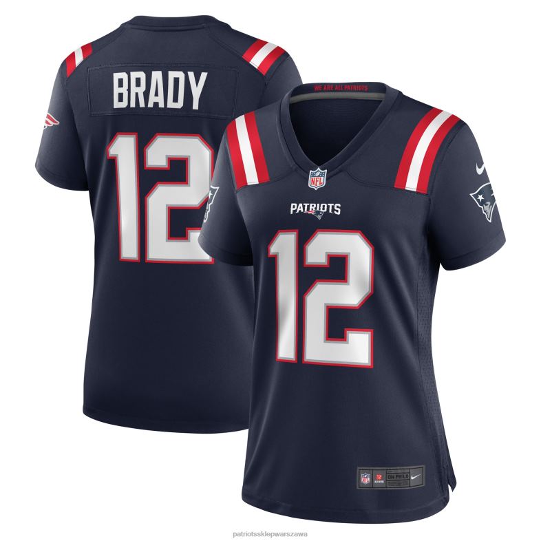 Patriots Jersey kobiety Granatowa emerytowana koszulka meczowa nike tom brady odzież 6RBB1171