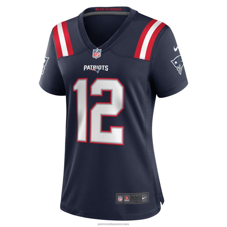 Patriots Jersey kobiety Granatowa emerytowana koszulka meczowa nike tom brady odzież 6RBB1171