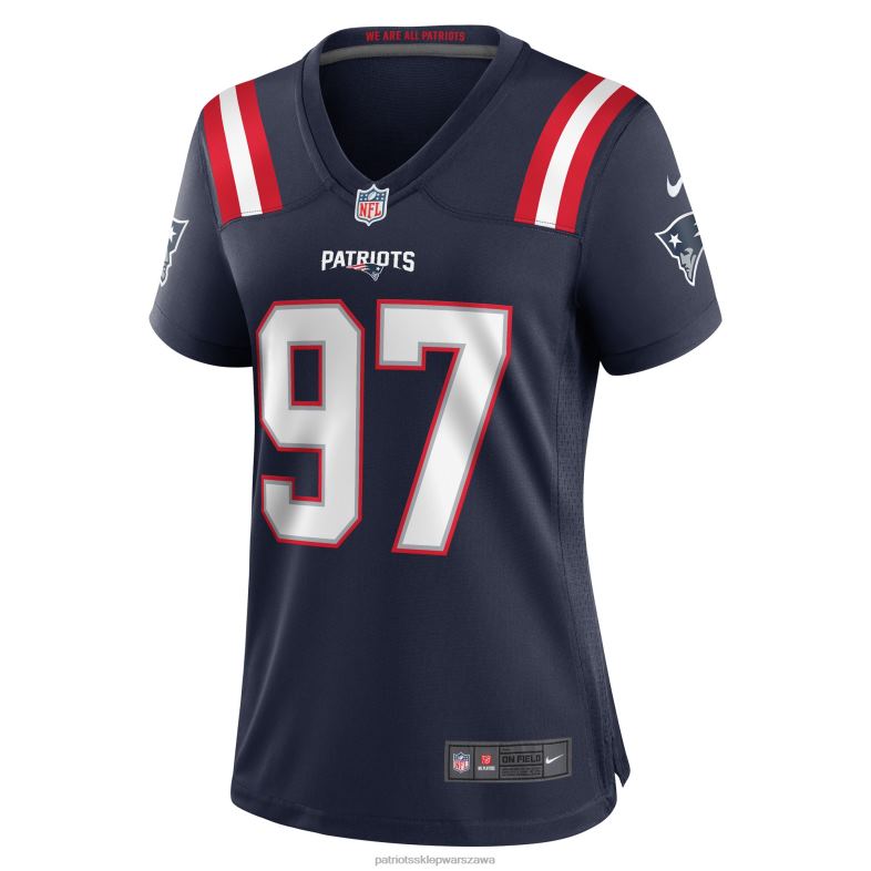 Patriots Jersey kobiety Granatowa koszulka gracza Nike Damarcus Mitchell odzież 6RBB1240