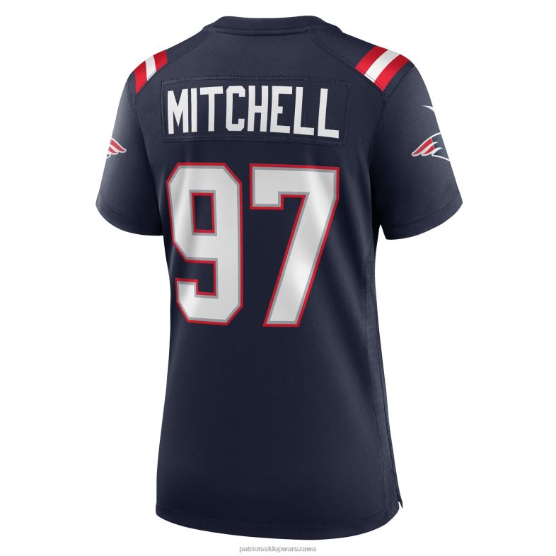 Patriots Jersey kobiety Granatowa koszulka gracza Nike Damarcus Mitchell odzież 6RBB1240
