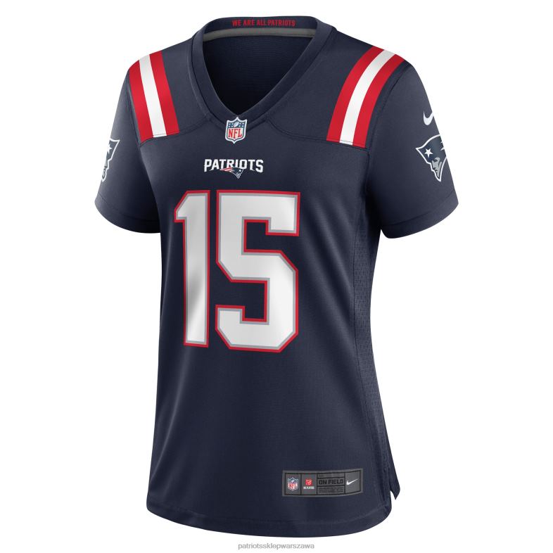 Patriots Jersey kobiety Granatowa koszulka meczowa Nike Corliss Waitman odzież 6RBB1206