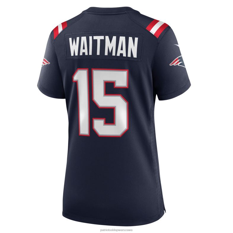 Patriots Jersey kobiety Granatowa koszulka meczowa Nike Corliss Waitman odzież 6RBB1206