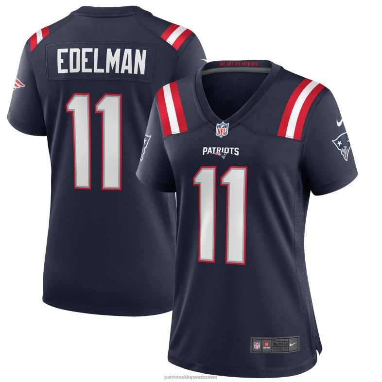 Patriots Jersey kobiety Granatowa koszulka meczowa Nike Julian Edelman odzież 6RBB1180