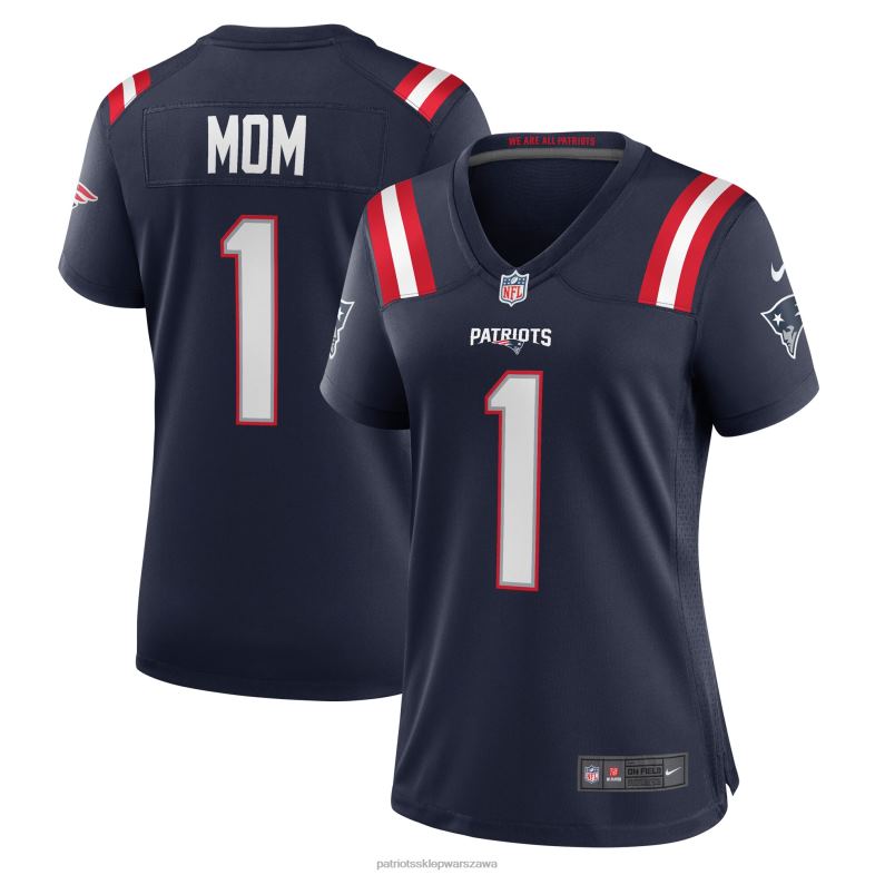 Patriots Jersey kobiety Granatowa koszulka meczowa Nike Number 1 Mom odzież 6RBB1175