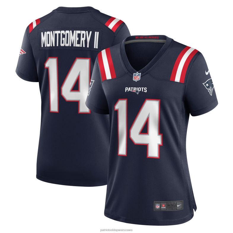 Patriots Jersey kobiety Granatowa koszulka meczowa Nike Ty Montgomery odzież 6RBB1228