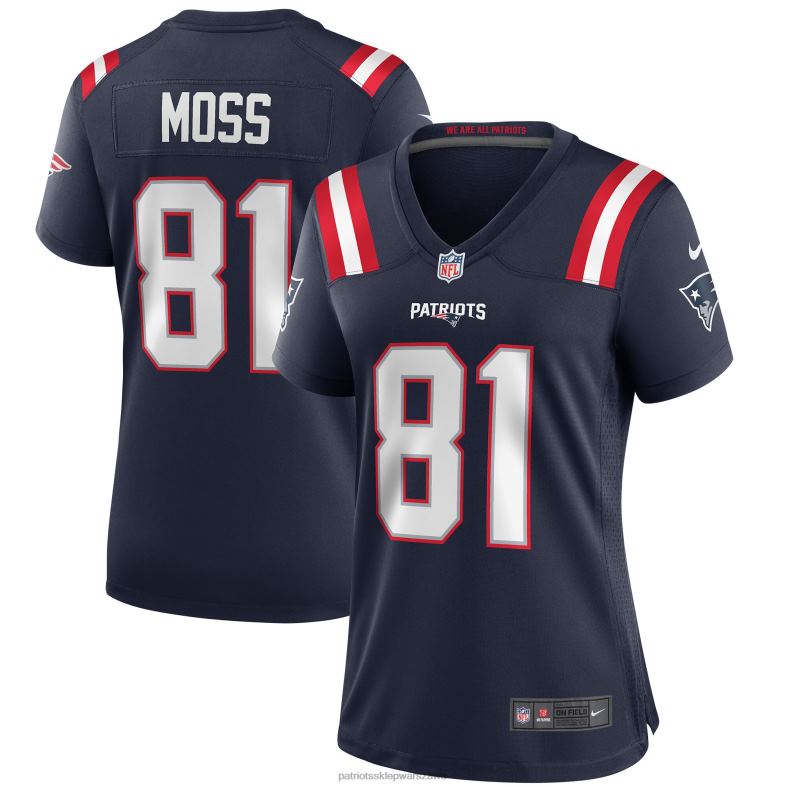 Patriots Jersey kobiety Granatowa koszulka meczowa nike randy moss dla emerytowanego gracza odzież 6RBB1135
