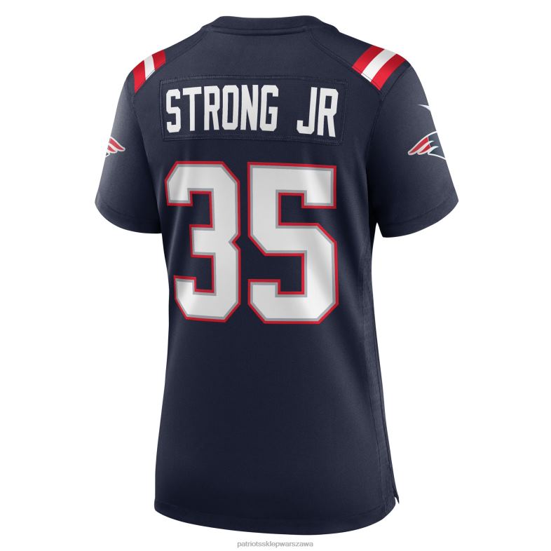 Patriots Jersey kobiety Nike Pierre Strong Jr. granatowa koszulka gracza odzież 6RBB1218