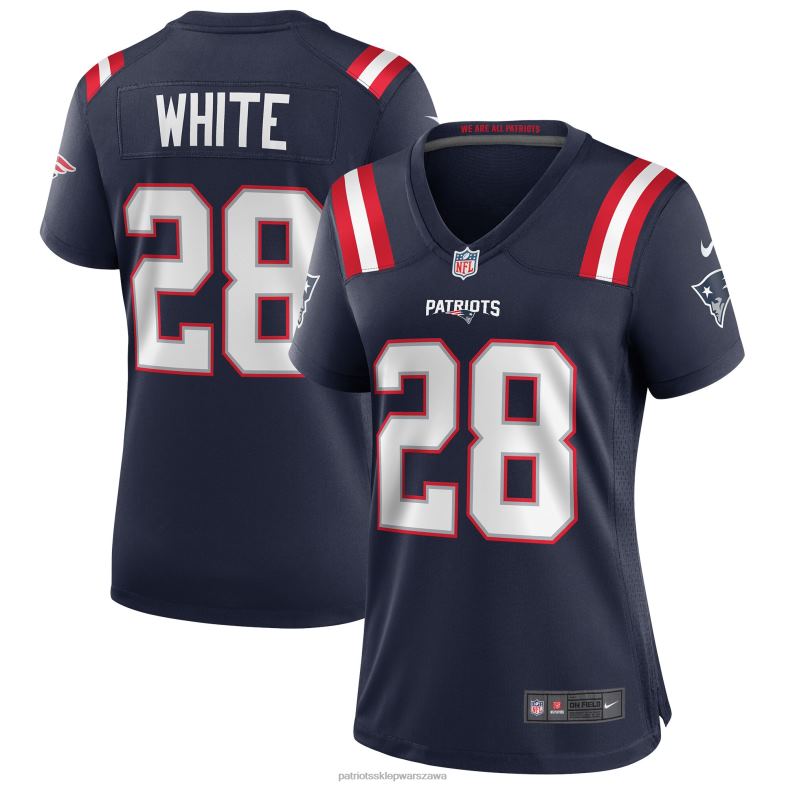Patriots Jersey kobiety biała granatowa koszulka meczowa nike james odzież 6RBB1133