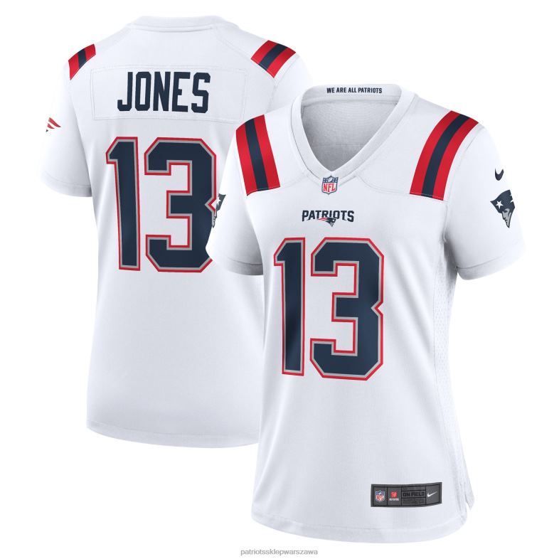 Patriots Jersey kobiety biała koszulka gracza nike jack jones odzież 6RBB1231