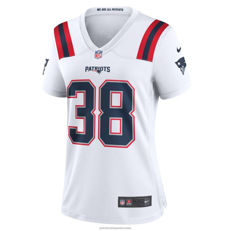 Patriots Jersey kobiety biała koszulka gracza nike rhamondre stevenson odzież 6RBB1221