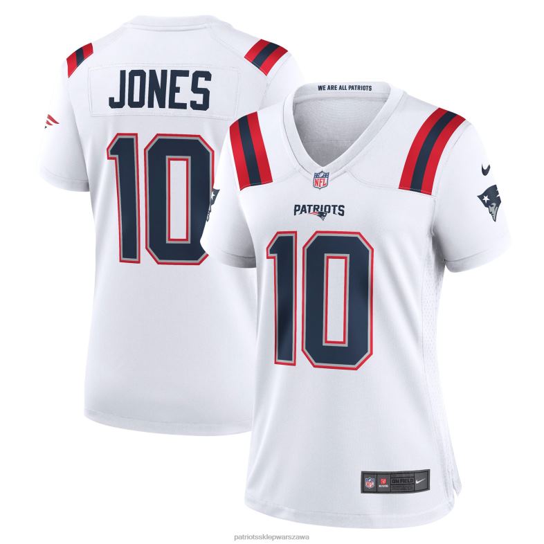 Patriots Jersey kobiety biała koszulka meczowa nike mac jones odzież 6RBB1184