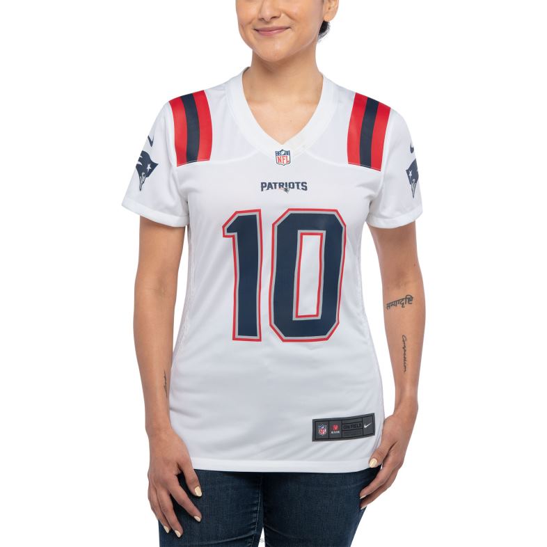 Patriots Jersey kobiety biała koszulka meczowa nike mac jones odzież 6RBB1184