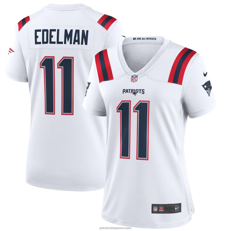 Patriots Jersey kobiety biała koszulka nike julian edelman na mecz drużynowy odzież 6RBB1179