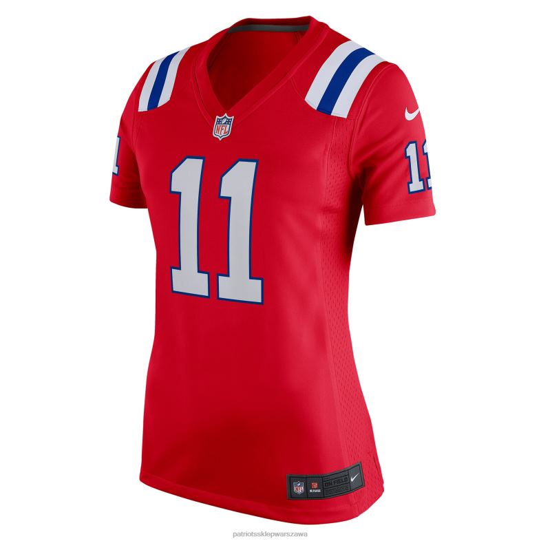 Patriots Jersey kobiety czerwona koszulka meczowa Nike Draw Bledsoe odzież 6RBB1167