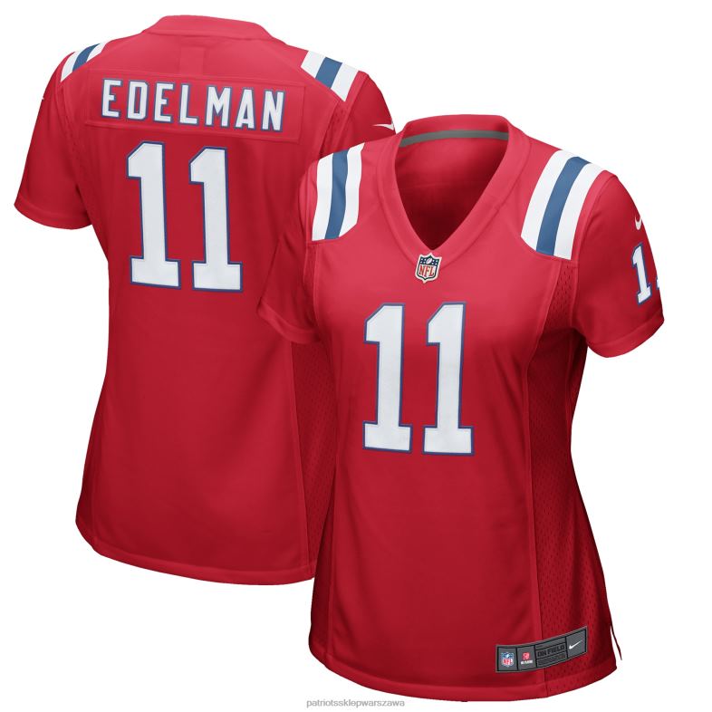 Patriots Jersey kobiety czerwona koszulka meczowa nike julian edelman odzież 6RBB1185