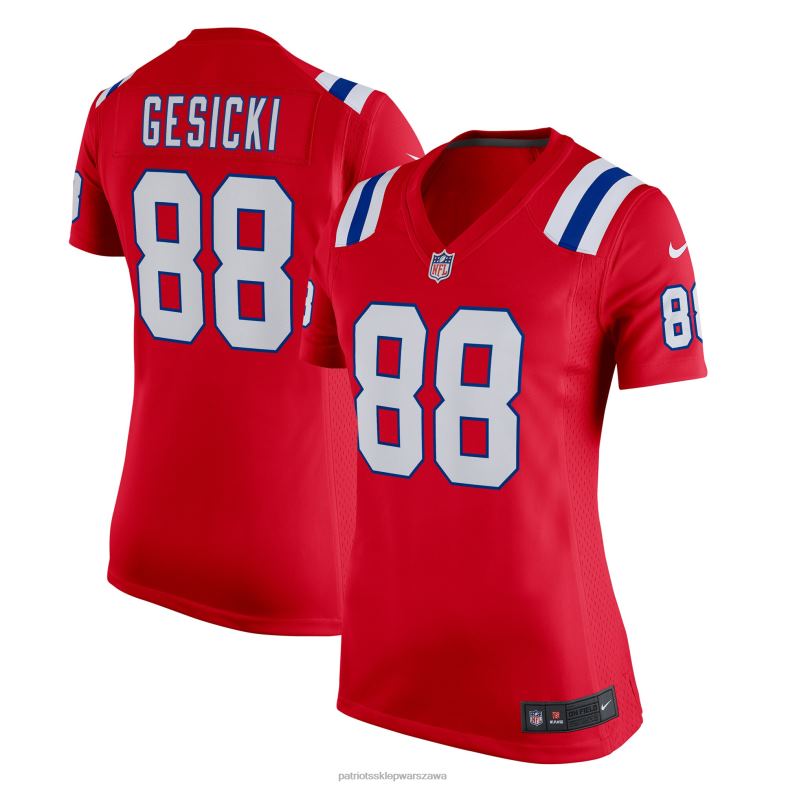 Patriots Jersey kobiety czerwona koszulka meczowa nike mike gesicki odzież 6RBB1187