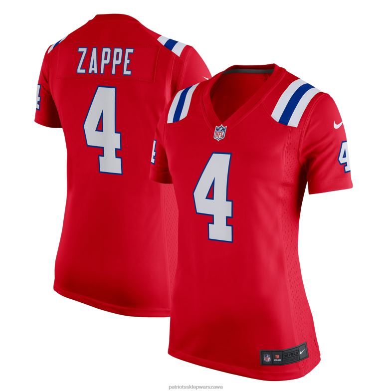 Patriots Jersey kobiety czerwona koszulka nike bailey zappe dla alternatywnego gracza odzież 6RBB1223