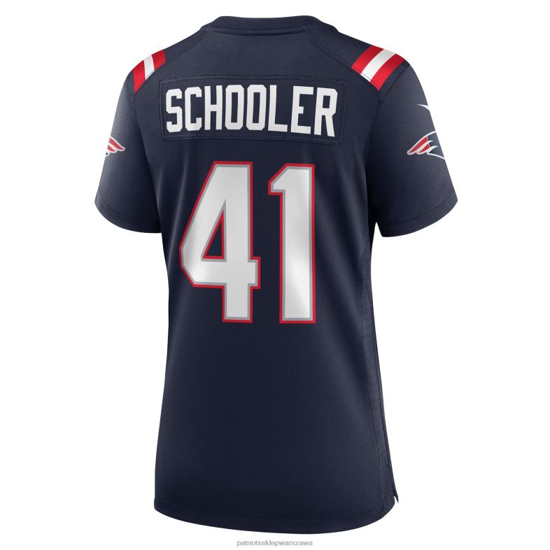 Patriots Jersey kobiety granatowa koszulka gracza Nike Brenden Schooler odzież 6RBB1116