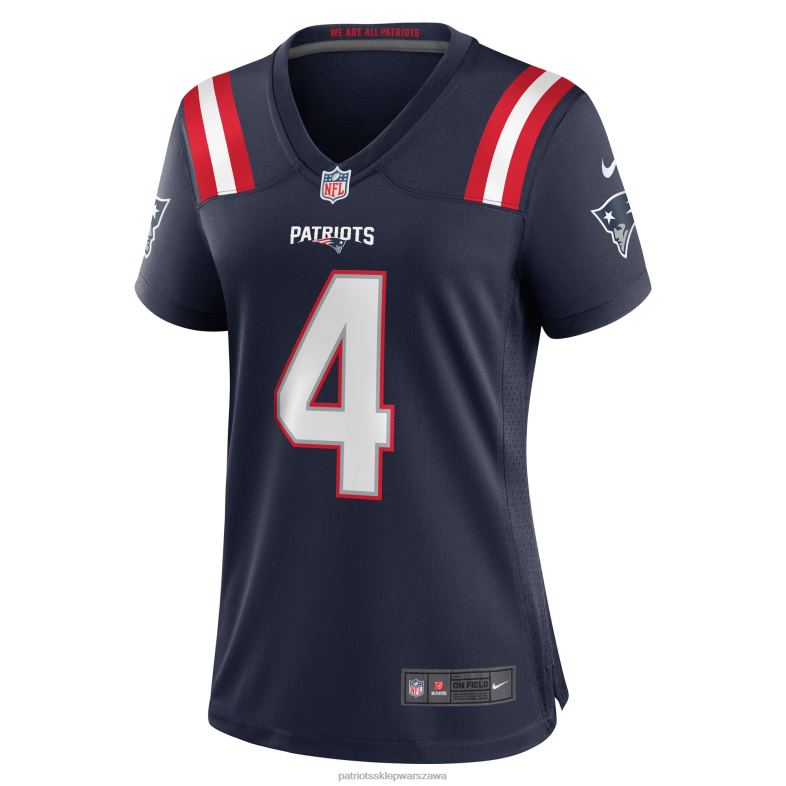 Patriots Jersey kobiety granatowa koszulka gracza nike bailey zappe odzież 6RBB1216