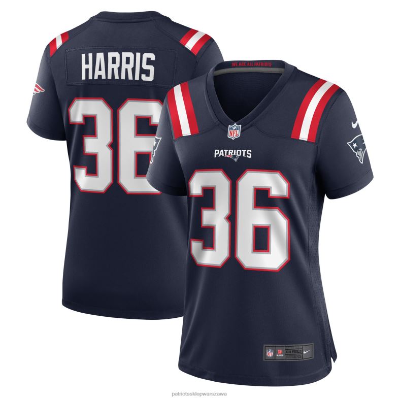 Patriots Jersey kobiety granatowa koszulka gracza nike kevin harris odzież 6RBB1118