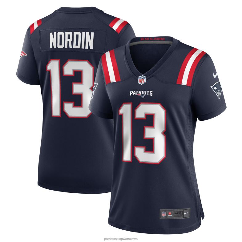 Patriots Jersey kobiety granatowa koszulka gracza nike quinn nordin odzież 6RBB1119