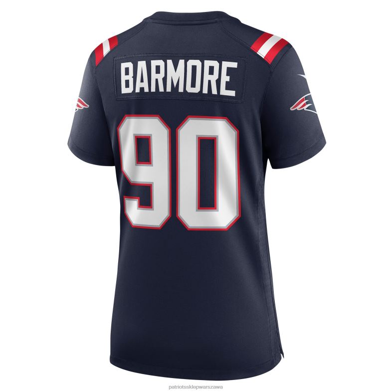 Patriots Jersey kobiety granatowa koszulka meczowa Nike Christian Barmore odzież 6RBB1160