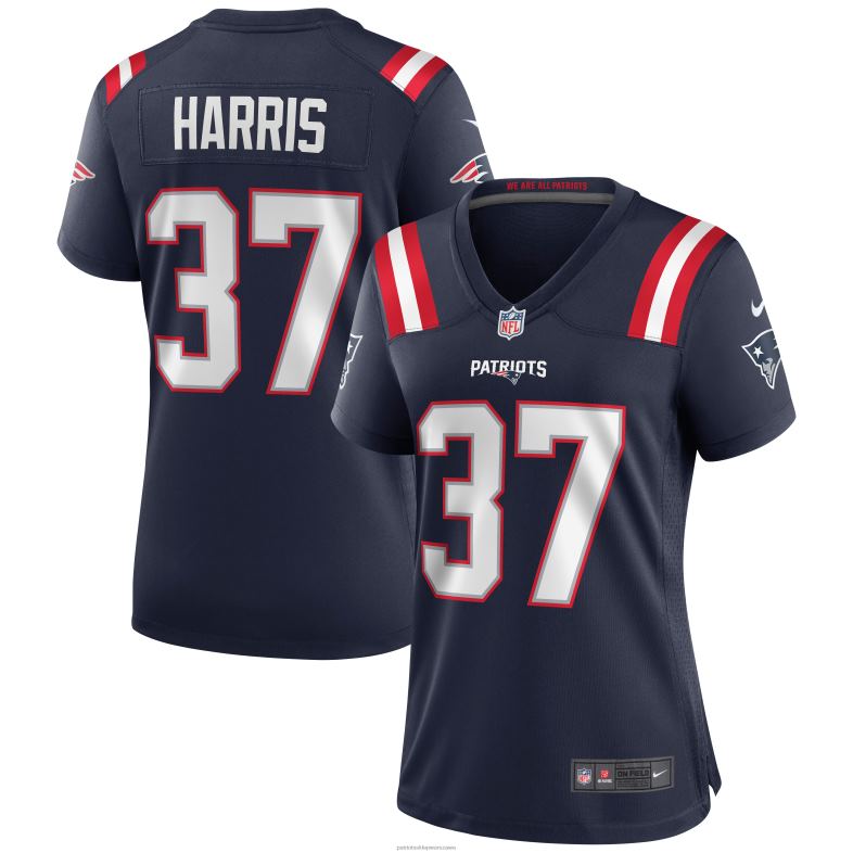 Patriots Jersey kobiety granatowa koszulka meczowa Nike Damien Harris odzież 6RBB1194