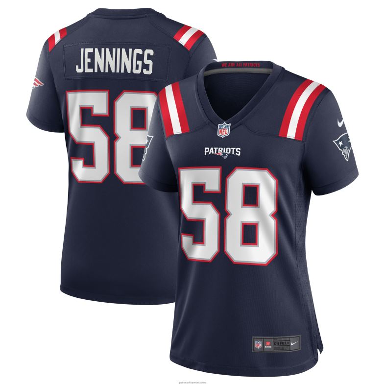 Patriots Jersey kobiety granatowa koszulka meczowa nike anfernee jennings odzież 6RBB1156