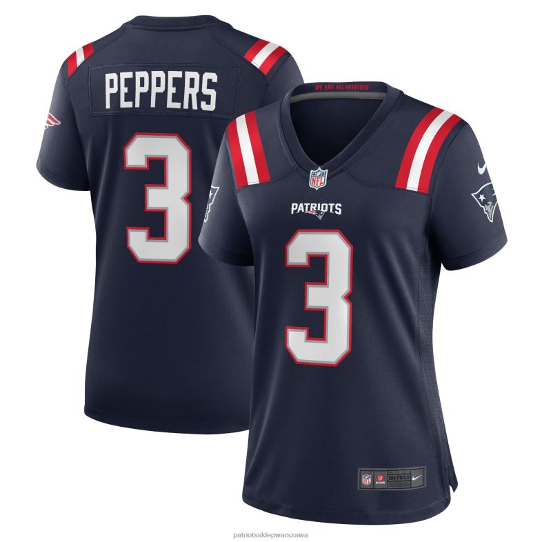 Patriots Jersey kobiety granatowa koszulka meczowa nike jabrill peppers odzież 6RBB1229