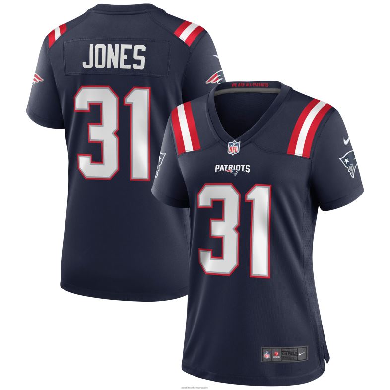 Patriots Jersey kobiety granatowa koszulka meczowa nike jonathan jones odzież 6RBB1201