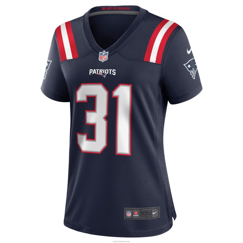 Patriots Jersey kobiety granatowa koszulka meczowa nike jonathan jones odzież 6RBB1201