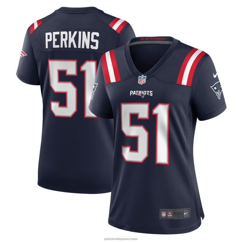 Patriots Jersey kobiety granatowa koszulka meczowa nike ronnie perkins odzież 6RBB1166