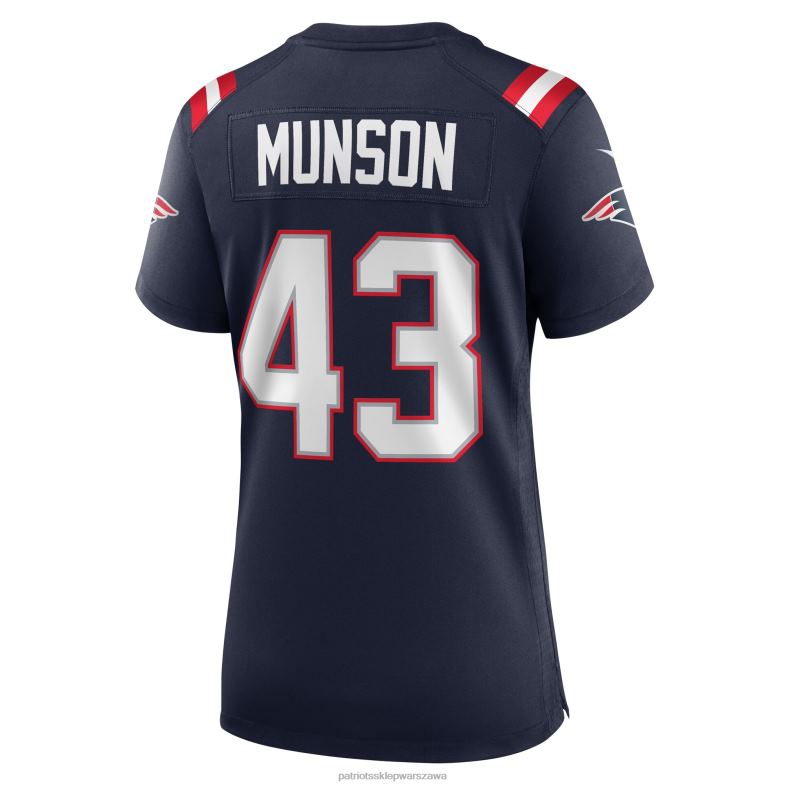 Patriots Jersey kobiety granatowa koszulka nike calvin munson do gry domowej odzież 6RBB1215