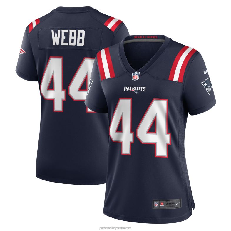 Patriots Jersey kobiety granatowa koszulka nike raleigh webb do gry domowej odzież 6RBB1121