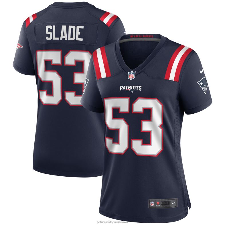 Patriots Jersey kobiety koszulka nike chris slade granatowa dla emerytowanego gracza odzież 6RBB1142