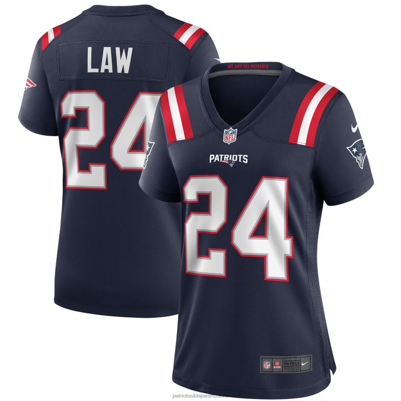 Patriots Jersey kobiety koszulka nike ty law navy dla emerytowanego gracza odzież 6RBB1209