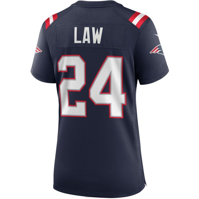 Patriots Jersey kobiety koszulka nike ty law navy dla emerytowanego gracza odzież 6RBB1209