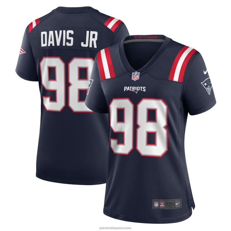 Patriots Jersey kobiety nike carl davis jr. granatowa koszulka gracza odzież 6RBB1237