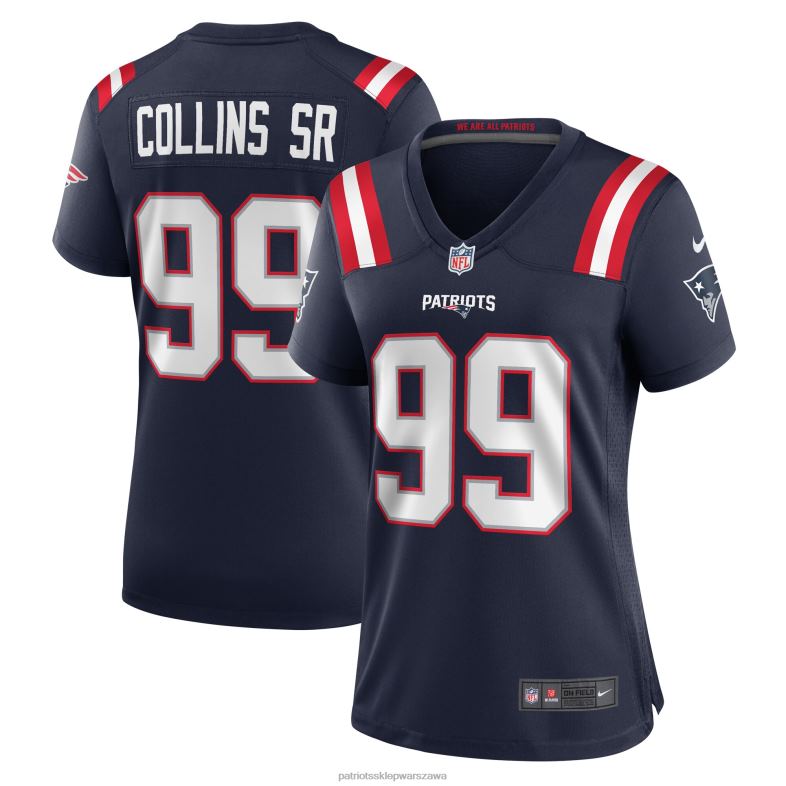 Patriots Jersey kobiety nike jamie collins sr. granatowa koszulka gracza domowego odzież 6RBB1128
