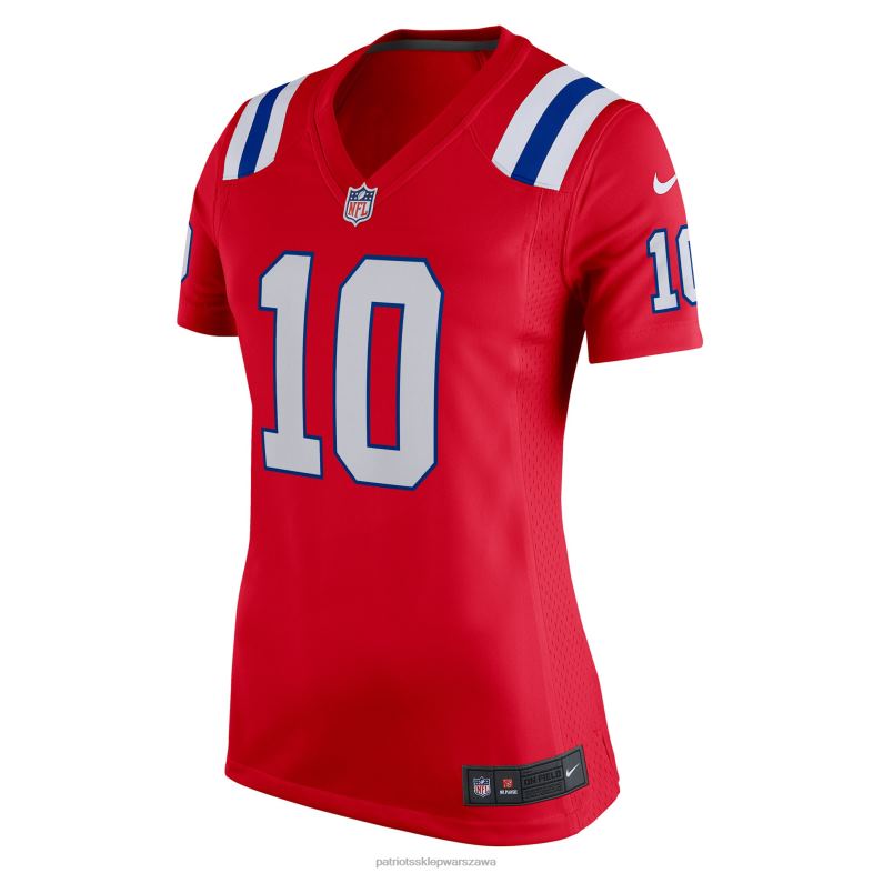 Patriots Jersey kobiety nike mac jones czerwona alternatywna koszulka do gry odzież 6RBB1158